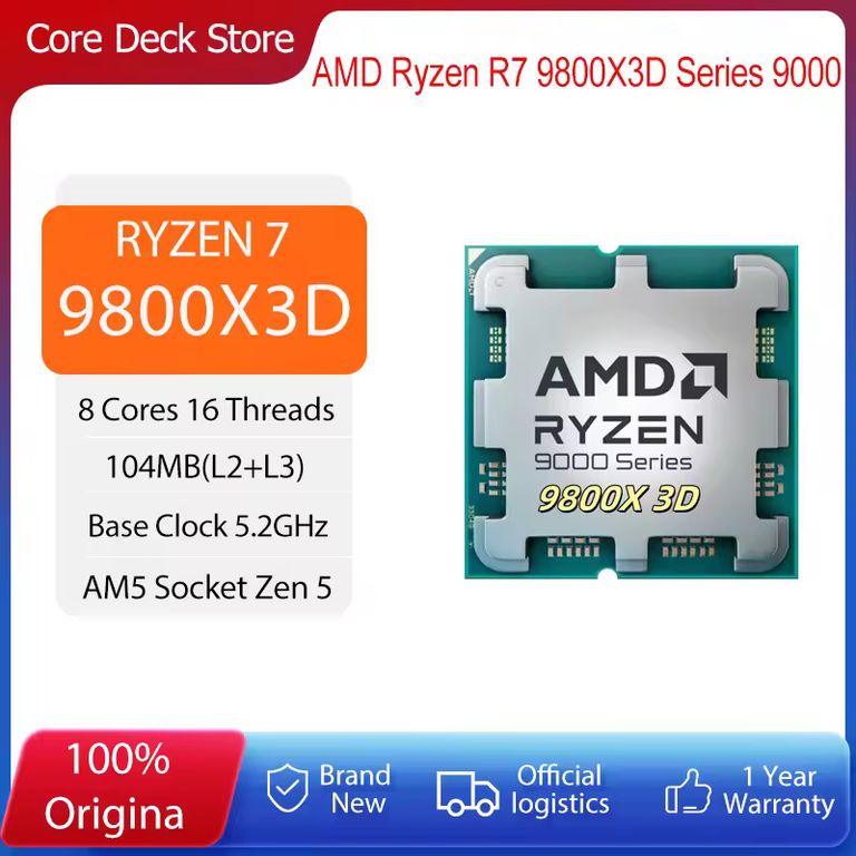 Processeur Ryzen 7 9800x3d version Tray