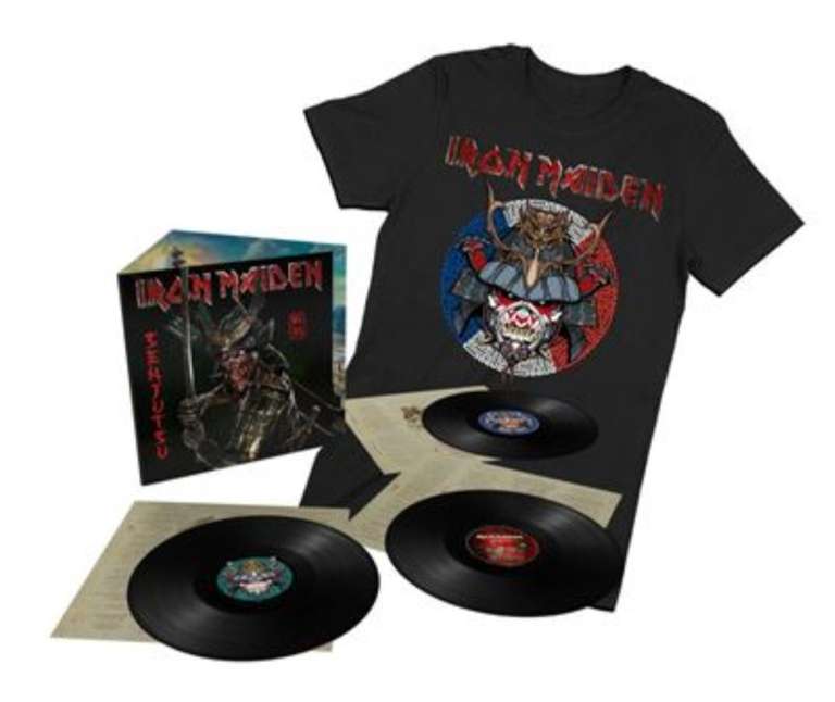 Bundle coffret 3 vinyles Iron Maiden Senjutsu + t-shirt (taille L ou XL)