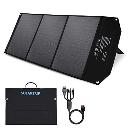 Panneau solaire pliable SolarTrip - 100W, 18V, 140 x 54 cm, sortie 18W USB QC 3.0, 18W Type-C & adaptateurs générateurs (vendeur tiers)