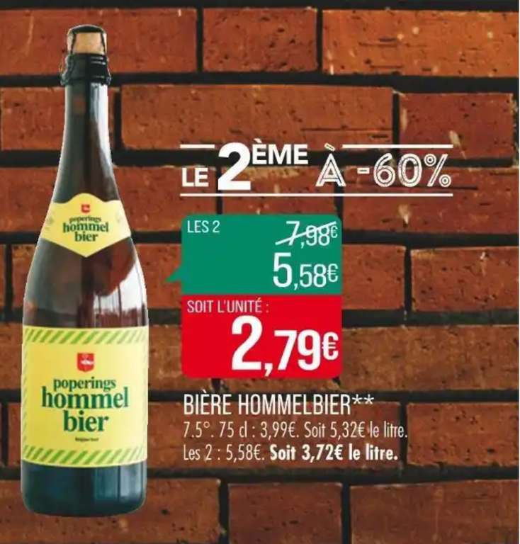 Lot de 2 Bière Hommelbier - 2x75cl