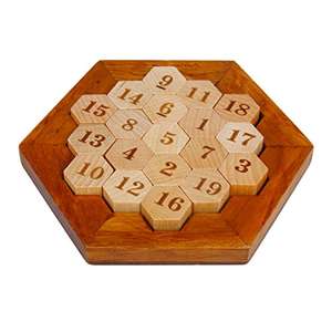 Jeu de Société Puzzle en bois Larcele Mathe Hexagon FWPP-01 (Vendeur Tiers)