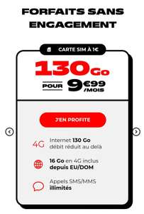 Forfait mobile Woot 130 Go - Appels illimités, SMS/MMS illimités (Sans Engagement)