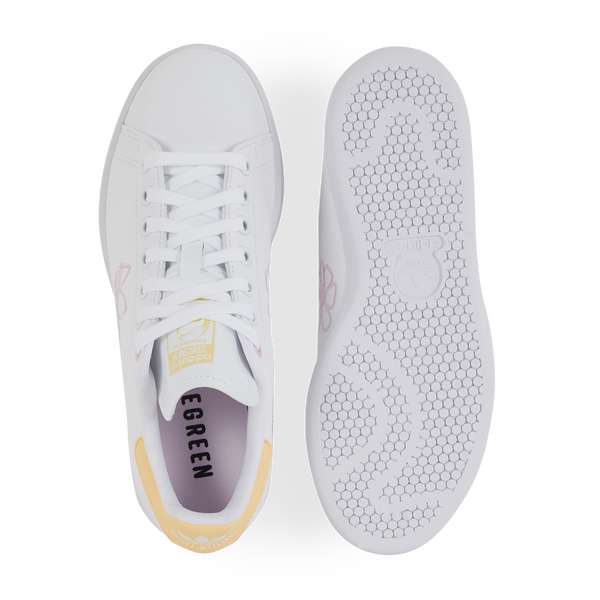 Paire de sneakers Adidas Originals Stan Smith Primegreen pour Femme - Blanc, Jaune et Rose, Tailles 36 à 39 1/3
