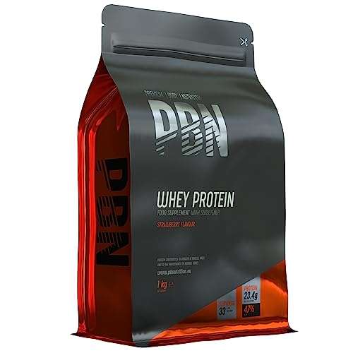 Sachet de whey protein PBN Premium Body Nutrition - 1 kg, fraise, nouvelle saveur améliorée