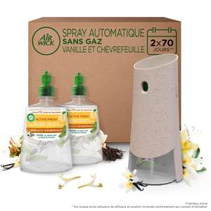 Désodorisant spray automatique sans gaz Active Fresh - 1 Diffuseur + 2 Recharges Parfum (via coupon + abonnement)