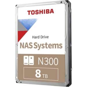 Disque dur NAS 3.5" Toshiba N300 (HDWG480EZSTA) - 8 To, 7200 tr/min, 256 Mo, CMR