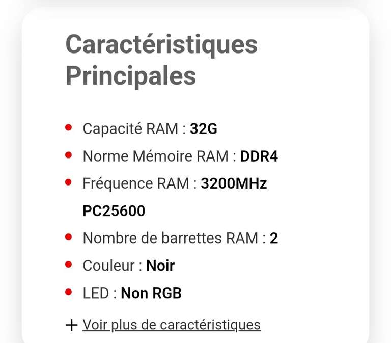 Soldes Corsair Vengeance RGB RS Kit 32 Go deux barrettes DDR4-3200