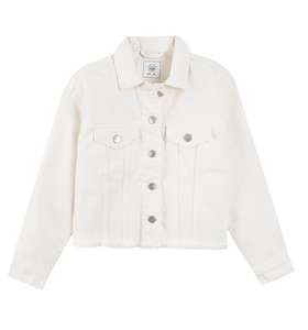 Veste en jean 100% Coton Cool Club Enfant - Blanc (du 9 au 15 ans)