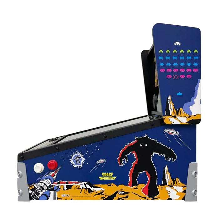 Flipper connecté / Console d’Arcade AT Games Legends Pinball Micro - avec Peau Taito IPS, 50 Jeux de Pinball intégrés,WiFi, HDMI, Bluetooth
