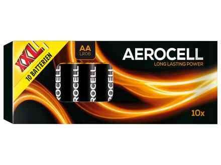 Lot de 10 piles super alcalines aerocell - AA ou AAA