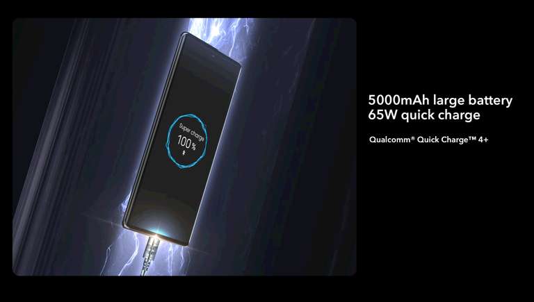 Smartphone 6.67" ZTE Axon 40 Pro 5G - AMOLED FHD+ 144Hz, Snapdragon 870, 8 Go de RAM, 128 Go de stockage (+14€ offerts en Rakuten Points)