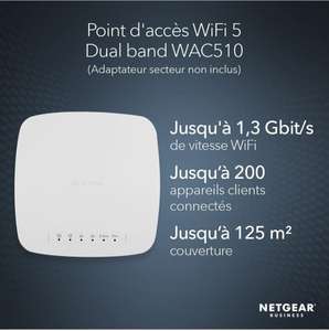 Point d'accès Netgear WAC510 - POE, AC1300, Wifi 5