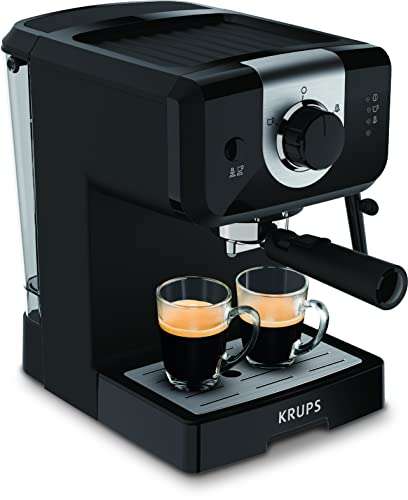 Machine expresso KRUPS Opio (XP320810) - 2 tasses, Pression 15 bars, Buse vapeur pour Cappuccinos et eau Chaude, Noire