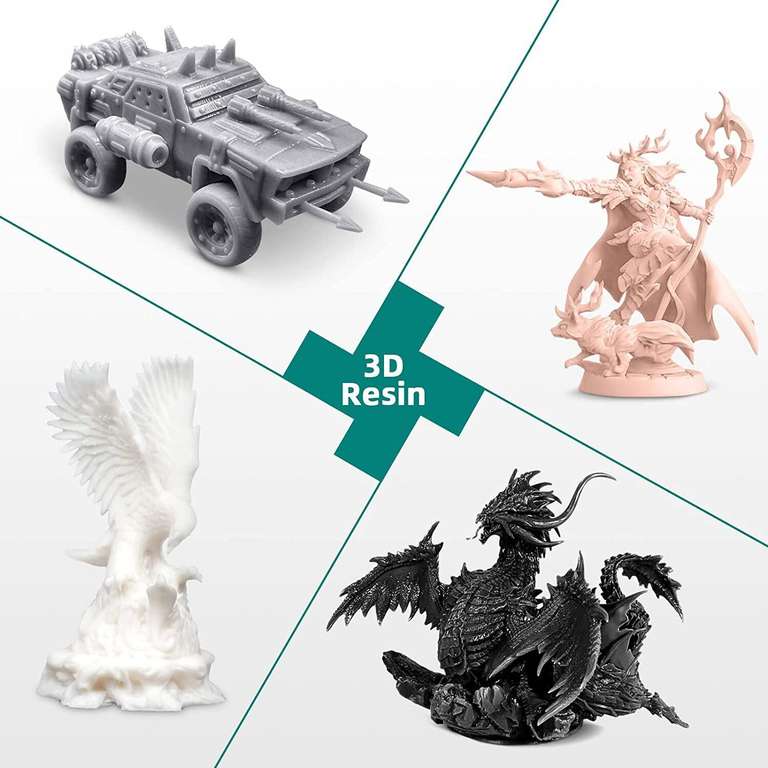 SUNLU Résine Standard à durcissement rapide pour imprimante 3D, Gris foncé  10kg - Consommable imprimante 3D - Achat & prix