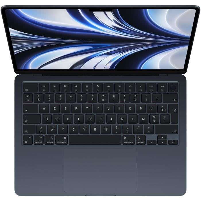 PC Portable 13" Apple MacBook Air - Puce M2, 256Go SSD, 8Go RAM, CPU 8 coeurs, Minuit