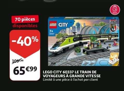 Jeu de construction Lego City 60337 - Train de voyageurs express (Auchan Kirchberg et Cloche d'or - Frontaliers Luxembourg)