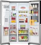 Réfrigérateur Américain connecté Instaview LG GSGV80PYLD - 635L (Réfrigération 416L, Congélation 219L) No Frost, Vitre opacifiante
