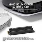 SSD interne M.2 NVMe Corsair MP600 Pro LPX - 1 To, 7100-5800 Mo/s, Dissipateur inclus, Compatible PS5 (‎CSSD-F1000GBMP600PLP)