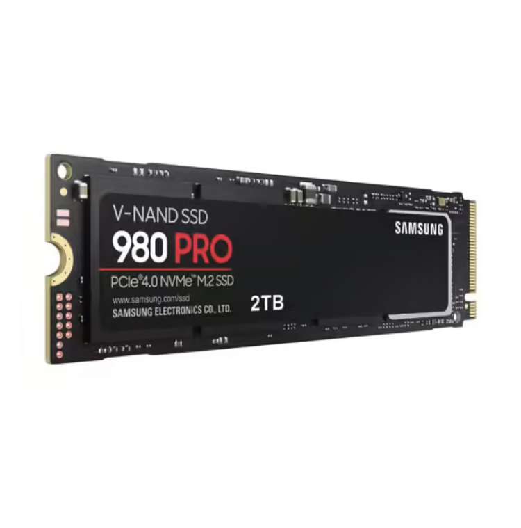 SSD interne NVMe Samsung 980 Pro (MZ-V8P2T0BW) - 2 To, TLC, DRAM, PCIe 4.0, Vendeur Boulanger (+5.22€ en Rakuten Points)