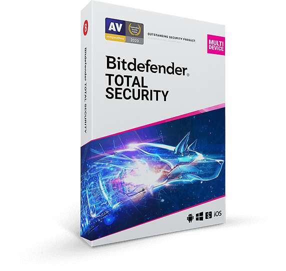 Bitdefender Total Security - 3 Mois Gratuits sur PC, Mac, Android & iOS (Dématérialisé)