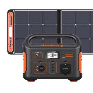 Powerstation portable avec panneau solaire SolarSaga Jackery 518WH -100 W, alimentation mobile 230 V/500 W, affichage LCD (Vendeur tiers)