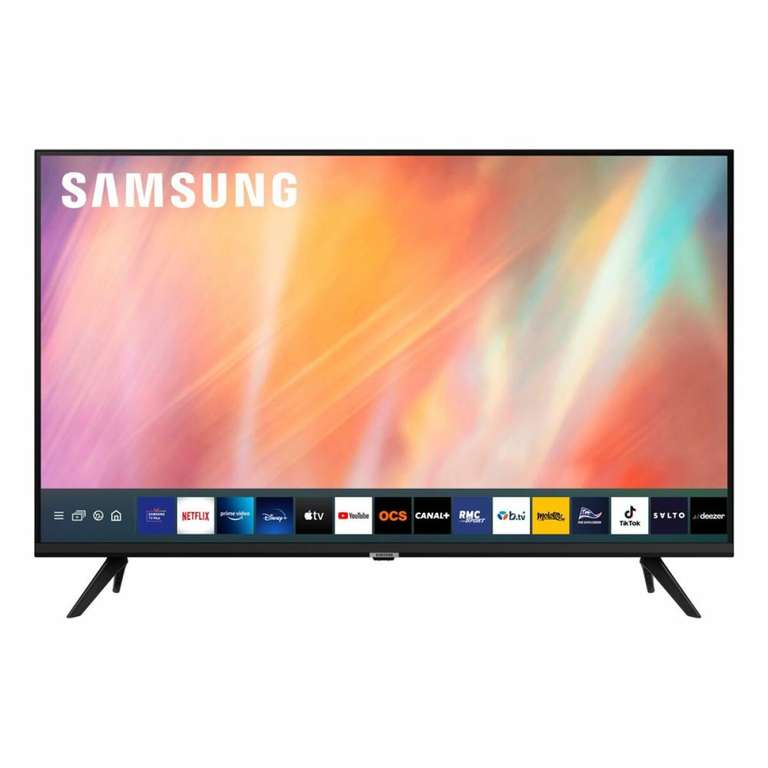 TV 55" Samsung 55AU7022 (2023) - 4K, LED, HDR10+, Micro Dimming UHD, Smart TV + Support TV mural 37-70"