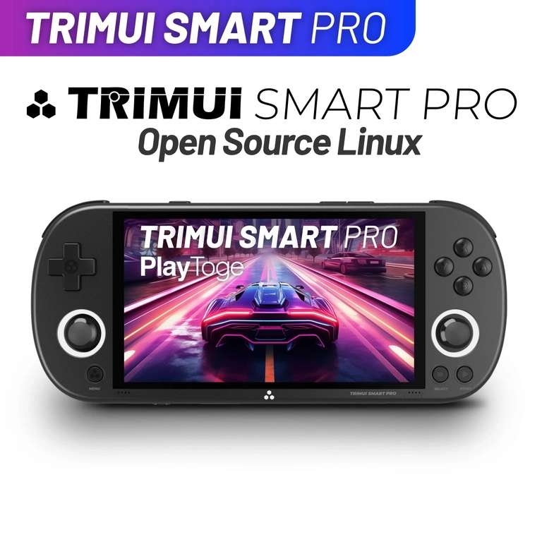 Console de jeu portable 4.96" Trimui Smart Pro - Rétro gaming, Sans jeu, 3 Couleurs au choix