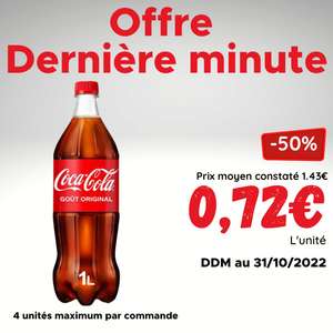 [Dès 15€ d'achats] Bouteille de Coca-Cola - 1L (4 maximum)