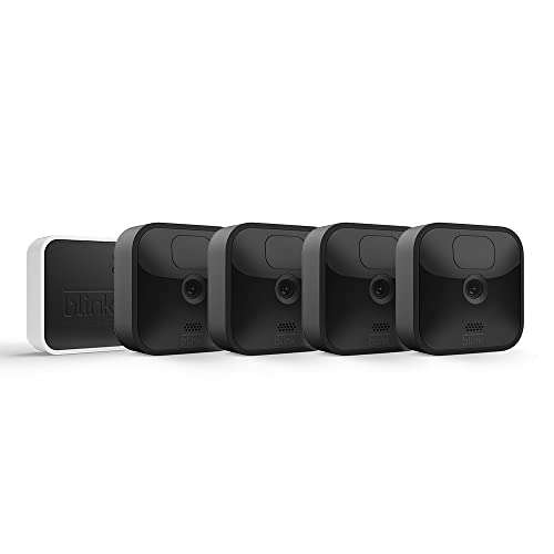 4 Caméras de surveillance Blink Outdoor HD sans fil + Blink Video Doorbell, Audio bidirectionnel, vidéo HD, Alexa intégré