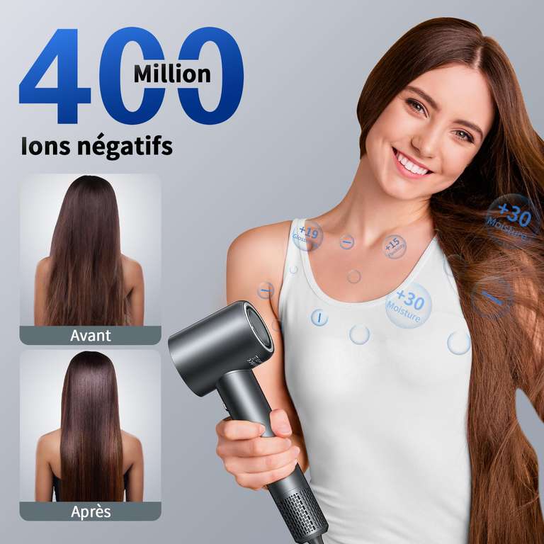 Sèche Cheveux Professionnel Ionique Négatif (via coupon - vendeur tiers)