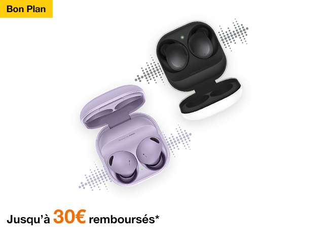 Ecouteurs sans-fil Samsung Galaxy Buds 2 - Bluetooth (Via ODR 70€ + ODR 30€ Samsung) Noir & blanc