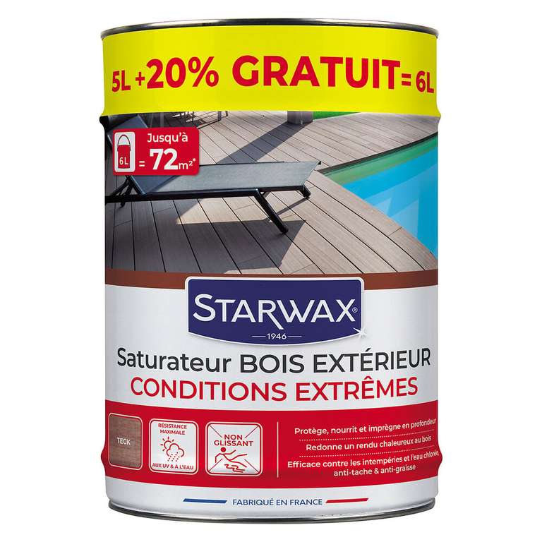 Saturateur bois Starwax Conditions Extrêmes - 6L