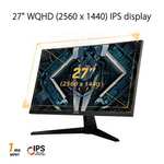 Ecran PC 27" WQHD Asus Tuf Gaming VG27AQ1A - Dalle IPS - 16:9-170Hz - 1ms - 2560x1440 - Display Port & 2X HDMI- G-Sync HDR 10