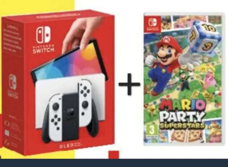 Pack Console Nintendo Switch OLED + Jeu Mario Party Superstars (81,1€ via carte fidélité)