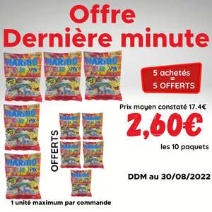 Lot de 10 paquet de bonbons Haribo Delir Pik 275g - DDM 30/08 (minimum 15€ d'achat hors destockage)