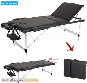 Table de massage Pliante Vinteky - 3 Zones 185 * 60 cm + Housse de transport (+ 50% cagnotté pour les membres CDAV) - vendeur tiers