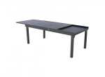 Table extensible Hesperide Piazza Graphite - 12 places, en aluminium, 320 x P. 100 x H. 75 cm