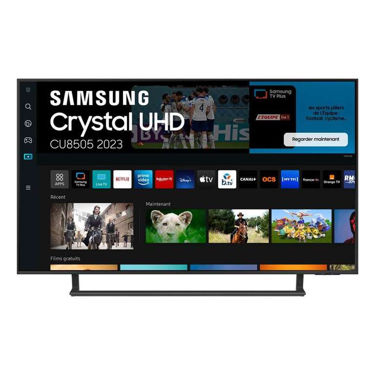 TV 55" Samsung 55CU8505 2023 - 4K, HDR, Dalle 50 Hz, Smart TV (via 162.5€ fidélité) - Drive & Magasin