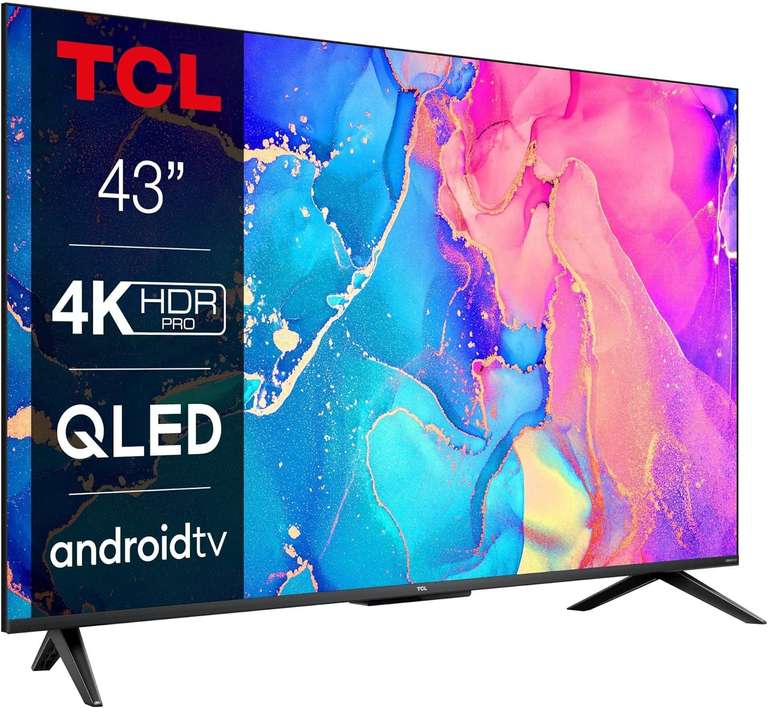 TV QLED 43" TCL 43C635A - 4K UHD, HDR Pro, Google TV (retrait sélection de magasins - via 30€ de fidélité)