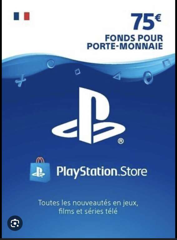 Carte PSN : PlayStation Network de 75€ (Dématérialisé)