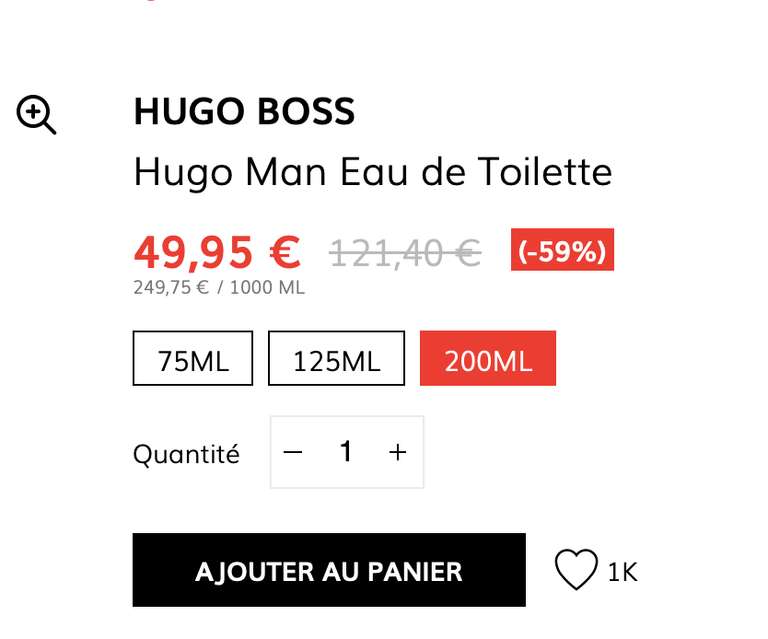 Eau de Toilette HUGO BOSS Hugo Man - 200ml