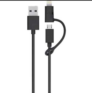 Sélection de produits en promotion - Ex : Câble USB vers Micro USB / Lightning Watt & Co - 1m, Noir