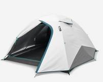 Tente de camping 3 places, MH100 Fresh & Black + matelas gonflable + sac de couchage