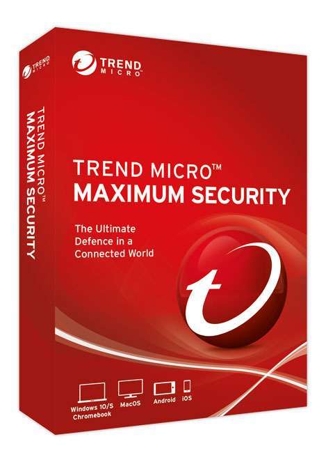 Logiciel antivirus Trend Micro Maximum Security gratuit sur PC - 6 mois, 1 appareil (Dématérialisé)