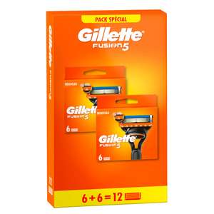 Boîte de 12 lames de rasoir Gilette Fusion 5 (Via 30.86€ sur la carte de fidélité)