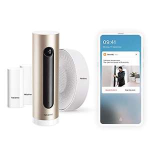 Système d'Alarme Vidéo Intelligent Complet Netatmo - Caméra Intérieure WiFi + Sirène 110 DB sans-Fil + 3 Détecteurs d'Ouverture