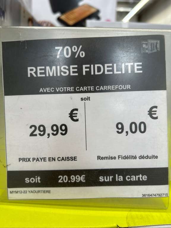 Yaourtière Mandine XL (Via 20,99€ sur Carte Fidélité) - Saran (45)