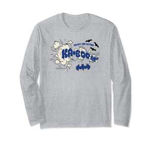 T-shirt Manche Longue DC Comics Batman Comic Kaboom, Amazon Essentials