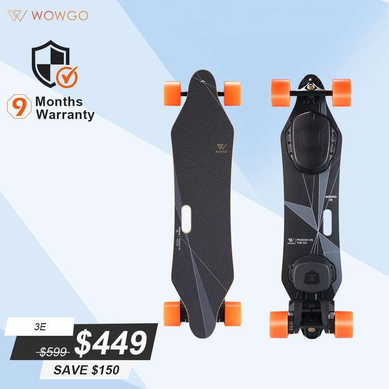 Skateboard électrique Wowgo 3E (wowgoboard.com)
