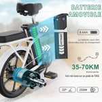 Vélo à assistance électrique pliable Hitway 16" - Batterie 36V, 8,4Ah (Vendeur Tiers)